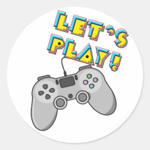 Sticker Rond Jouons aux jeux vidéo