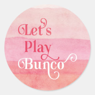 Sticker Rond Jouons moderne rose de Bunco