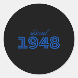 Sticker Rond Jour 76 Israël - 1948 Am Israel Chai - Jewish