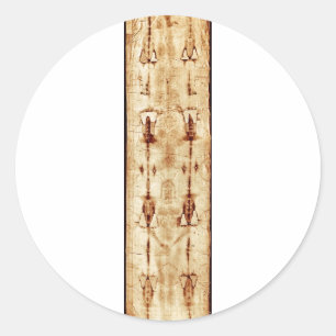 Sticker Rond Jour amélioré de Turin image complète Jésus Christ