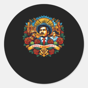 Sticker Rond Jour de César Chávez - 31 mars Vacances Mexique St