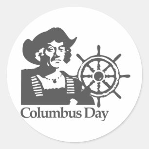 Sticker Rond Jour de Columbus