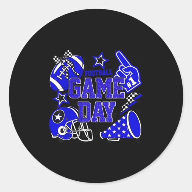 Sticker Rond Jour de jeu Football Touchdown Saison Girls Team S (Devant)