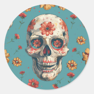 Sticker Rond Jour de la conception thématique mort