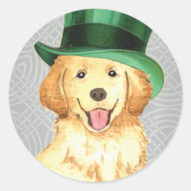 Sticker Rond Jour de la Saint-Patrick (Devant)