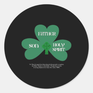 Sticker Rond Jour de la Saint-Patrick chrétien Religieux Trinit
