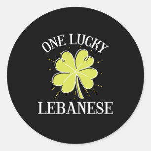 Sticker Rond Jour de la Saint Patrick Lucky cadeau libanais