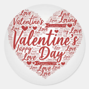 Sticker Rond Jour de la Saint Valentin