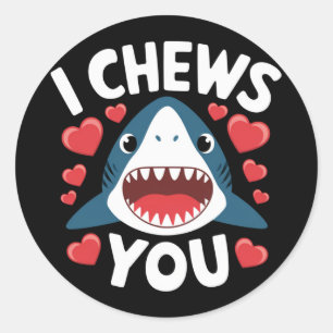 Sticker Rond Jour de la Saint-Valentin Cœur Amour Léopard Migno