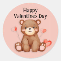 Jour de la Saint-Valentin ours mignon coeurs ballo
