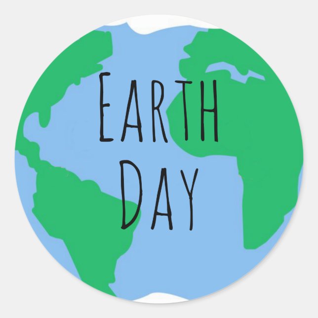 Sticker Rond Jour de la Terre - Environnement (Devant)