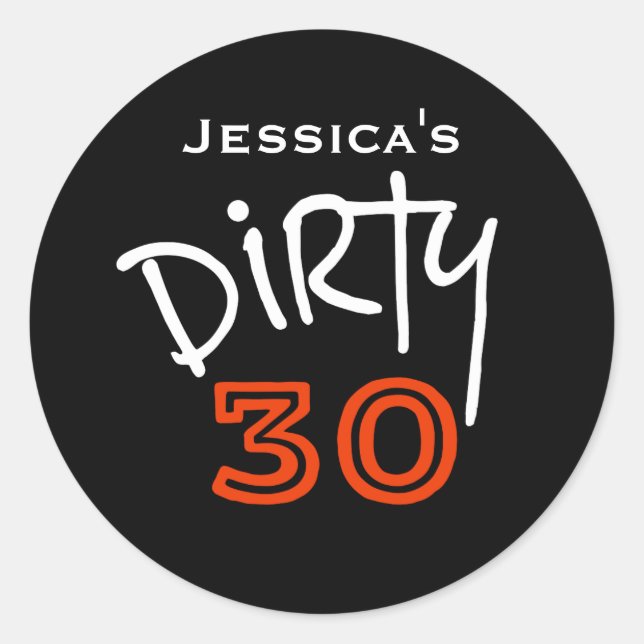 Sticker Rond Jour de l'anniversaire de 30 sales (Devant)