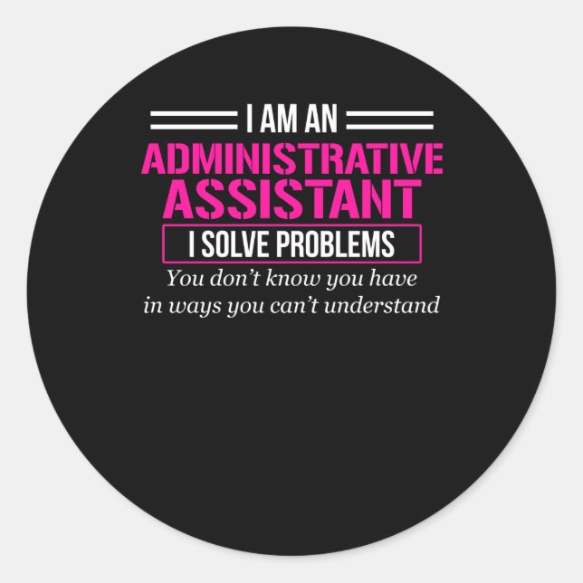 Sticker Rond Jour de l'assistant administratif (Devant)
