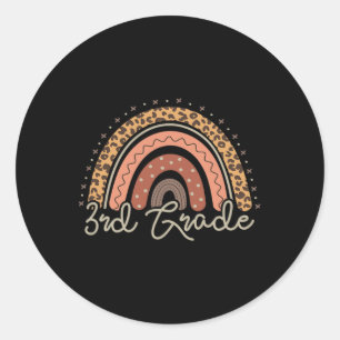 Sticker Rond Jour De L'École Troisième 3E Année Retour À L'Écol