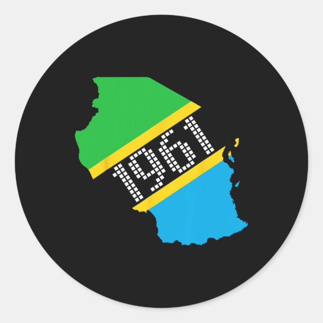 Sticker Rond Jour de l'indépendance de la Tanzanie (Devant)