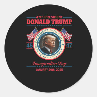 Sticker Rond Jour de l'investiture du président Donald Trump 20