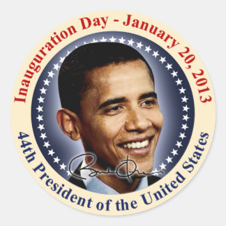 Sticker Rond Jour de l'investiture du président Obama