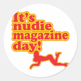 Sticker Rond Jour de magazine de Nudie !