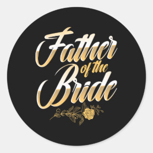 Sticker Rond Jour De Mariage Père De La Mariée Bachelor Party B