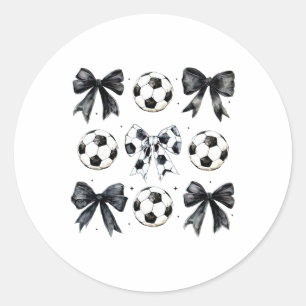 Sticker Rond Jour de Match de Foot Rétro Maman Foot Fête des Mè