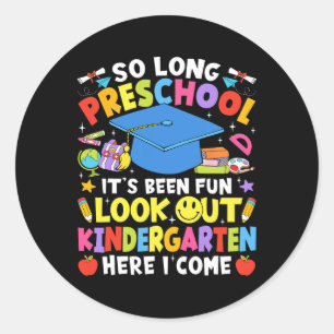 Sticker Rond Jour de rentrée en maternelle je suis là C