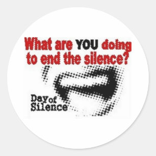 Sticker Rond Jour+de+Silence