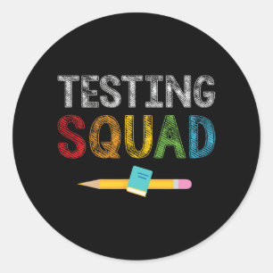 Sticker Rond Jour de test du costume de Squad Étudiant enseigna