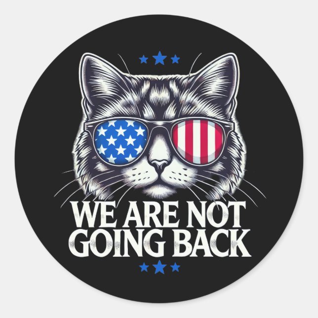 Sticker Rond Jour des élections américaines 2024, nous ne retou (Devant)