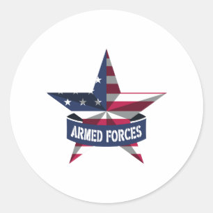 Sticker Rond Jour des forces armées et jour commémoratif