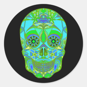 Sticker Rond Jour des morts 3