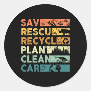 Sticker Rond Jour des terres 2025 Enregistrer les abeilles Seco