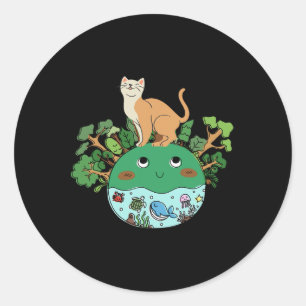 Sticker Rond Jour des terres Avril Conception De La Terre Avec