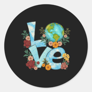 Sticker Rond Jour des terres Chemise Enseignant Environnement J