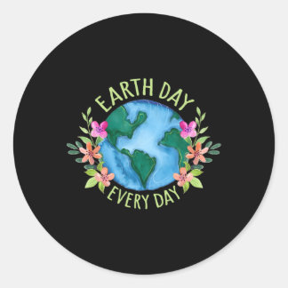 Sticker Rond Jour des terres de jour Rétro De l'environnement C