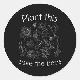 Sticker Rond Jour des terres Gardener Plante Ces Sauvent Les Ab