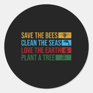 Sticker Rond Jour des terres Planète Science De l'environnement