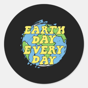 Sticker Rond Jour des terres tous les jours 4