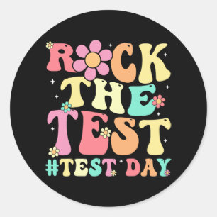 Sticker Rond Jour d'essais Test Retro Motivational Teacher St