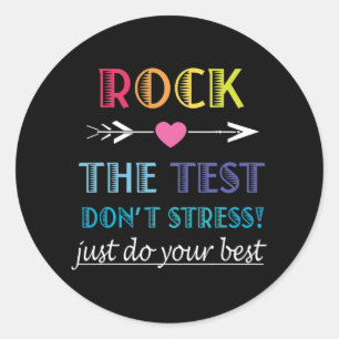 Sticker Rond Jour d'examen scolaire amusant