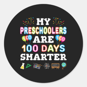 Sticker Rond Jour Du Cadeau De L'École Pour L'Enseignant Présco