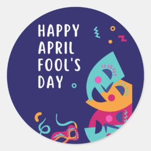 Sticker Rond Jour du fou d'avril