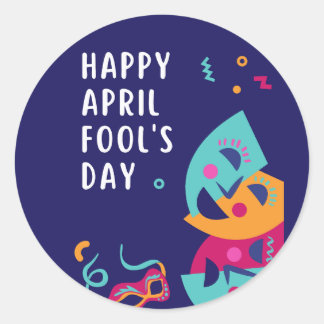 Sticker Rond Jour du fou d'avril
