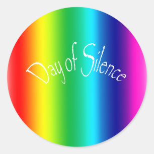 Sticker Rond Jour du silence