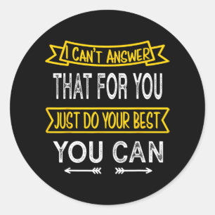 Sticker Rond Jour Enseignant Shirt Standardian Examen Staar Fsa