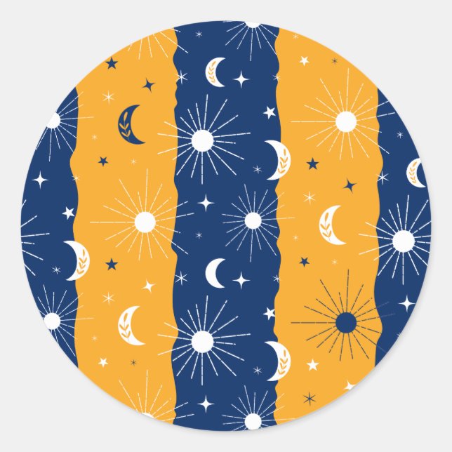 Sticker Rond Jour et nuit 2 (Devant)