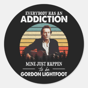 Sticker Rond Jour La Mine Tee Se Trouve Être Gordon Lightfoot