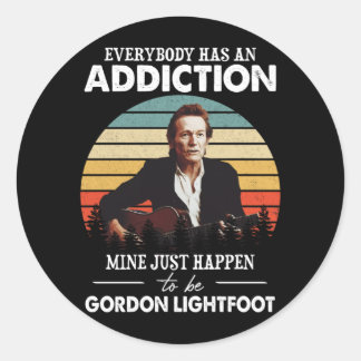 Sticker Rond Jour La Mine Tee Se Trouve Être Gordon Lightfoot