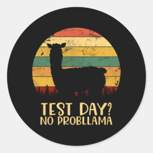 Sticker Rond Jour Pas de problème Silhouette Enseignant Gradua