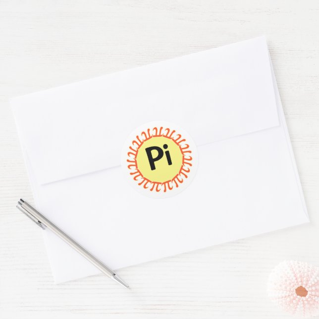 Sticker Rond Jour Pi (Enveloppe)