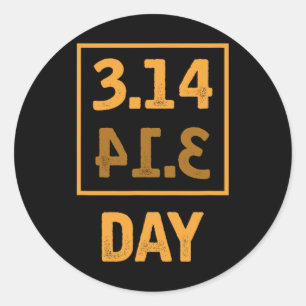 Sticker Rond Jour Pi - 3,14 = Coïncidence À secteurs